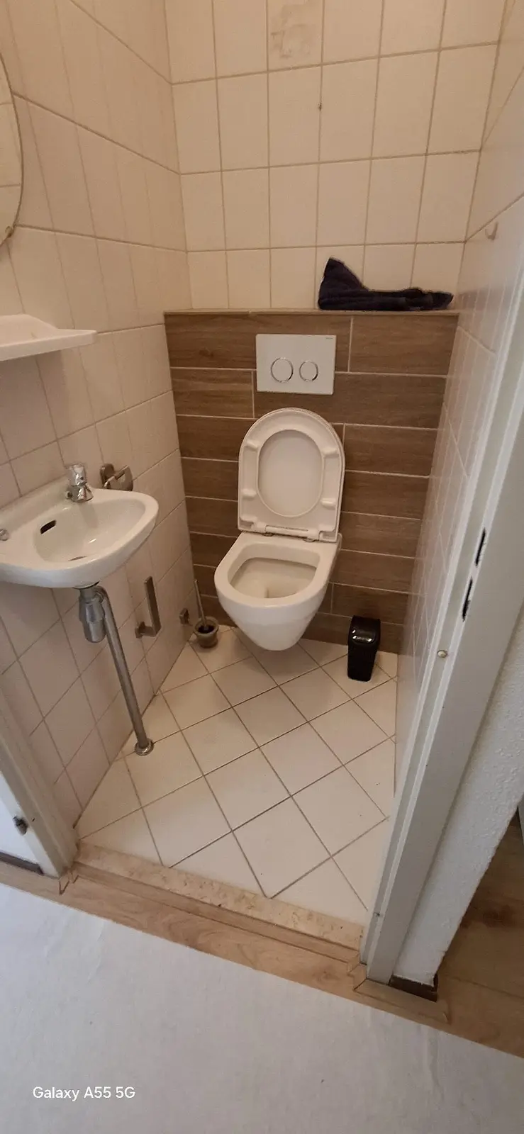 Marmerlook badkamer voor renovatie